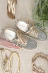 Coral Haze_Gold Melanie Shimmer Wedding Sneakers _Online_at_Aza_Fashions