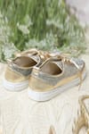 Buy_Coral Haze_Gold Melanie Shimmer Wedding Sneakers _Online_at_Aza_Fashions