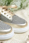 Shop_Coral Haze_Gold Melanie Shimmer Wedding Sneakers _Online_at_Aza_Fashions