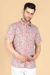 Buy_The Cotton Staple_Green Cotton Abstract Pixar Print Shirt _Online_at_Aza_Fashions