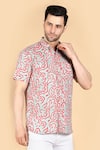 The Cotton Staple_Green Cotton Abstract Pixar Print Shirt _at_Aza_Fashions