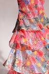 Shop_Nitya Bajaj_Multi Color Net Sequin Embroidered Ruffled Dress_Online_at_Aza_Fashions