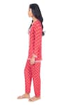 Shop_Monisha Jaising_Red Cotton Silk Block Print And Embroidered Damask Kurta & Pant Set  _Online_at_Aza_Fashions