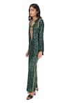 Buy_Monisha Jaising_Green Sequin Embroidered Notched Work Short Tunic And Pant Set  _Online_at_Aza_Fashions