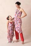 Buy_Thetaa_Multi Color Cotton, Viscose Watercolour Abstract Print Jumpsuit _Online_at_Aza_Fashions