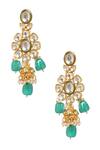 Buy_Minaki_Green Pearls, Beads Kundan Embellished Layered Necklace Set _Online_at_Aza_Fashions