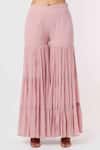 Buy_Mehak Murpana_Pink Raw Silk Embroidery Abstract Square Neck Kurta Sharara Set _Online_at_Aza_Fashions