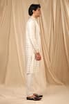 Buy_Masaba_Ivory Raw Silk Printed Wallflower Kurta _Online_at_Aza_Fashions