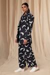 Buy_Masaba_Black Bemberg Linen Printed Mooncrest Notched Lapel Blazer _Online_at_Aza_Fashions