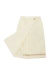 Tiber Taber_Cream Cotton Mundu Dhoti _Online_at_Aza_Fashions
