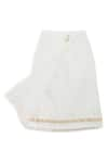 Tiber Taber_White 100% Cotton Fish Pre-stitched Mundu Dhoti _Online_at_Aza_Fashions