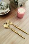 Shop_Mommywise_Hammered Handles Cutlery Set - Set Of 4_Online_at_Aza_Fashions