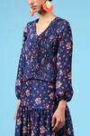 Marche_Blue Floral Digital Print Top _Online_at_Aza_Fashions
