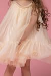 Darleen Kids Couture_Ivory Net, Taffeta Pearls Mia A-line Dress _Online_at_Aza_Fashions