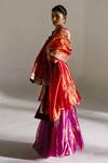 Shop_Mimamsaa_Red Louisa Tissue Silk Kurta Sharara Set_Online_at_Aza_Fashions
