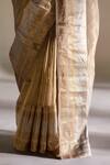 Mimamsaa_Ivory Tissue Silk Woven Coco Saree  _at_Aza_Fashions