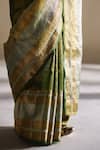 Shop_Mimamsaa_Green Pearl Tissue Silk Woven Saree_Online_at_Aza_Fashions