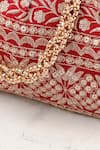 Buy_AMYRA_Red Embroidery Mirai Sequin Vintage Purse _Online_at_Aza_Fashions