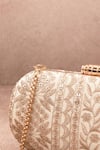 Buy_Amyra_Cream Floral Mirai Embroidered Clutch_Online_at_Aza_Fashions