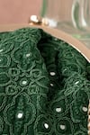 Amyra_Green Embroidery Thread Vintage Purse _Online_at_Aza_Fashions