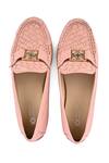 Vanilla Moon_Pink Morgan Basket Weave Pattern Loafers_Online_at_Aza_Fashions