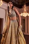 Buy Mrunalini Rao Yellow Satin, Organza, Silk Zari, Taara And Zardozi Work Bridal Lehenga Set Online at Aza Fashions Buy_Mrunalini Rao_Yellow Satin, Organza, Silk Zari, Taara And Zardozi Work Bridal Lehenga Set _Online_at_Aza_Fashions