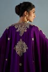 Buy_Mrunalini Rao_Purple Pure Silk Embroidered Resham And Zardozi Paisley Lehenga Set For Women