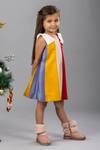 Buy_Darleen Kids Couture_Multi Color Taffeta, Lycra, Silk Mystique Panelled Dress _Online_at_Aza_Fashions