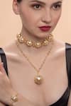 ISHARYA_Gold Plated Pearl Amara Statement Necklace _Online_at_Aza_Fashions