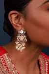Buy_Namasya_Grey Pearls Mother Of Lotus Earrings_Online_at_Aza_Fashions