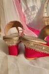 House of Vian_Pink Embroidered Nazm Wedges _Online_at_Aza_Fashions