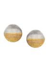 Noor_Silver Plated Dual Tone Shaded Round Shaped Stud Earrings _Online_at_Aza_Fashions