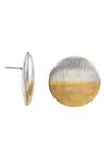 Buy_Noor_Silver Plated Dual Tone Shaded Round Shaped Stud Earrings _Online_at_Aza_Fashions