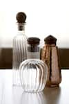 COURTYARD_White Borosilicate Glass And Wood Neer Bottle_Online_at_Aza_Fashions