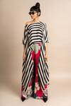 Nupur Kanoi_Multi Color Top Satin Digital Print Striped And Off & A-line Pant Set  _Online_at_Aza_Fashions