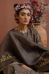 Neha Poddar_Green Kurta And Pant Summer Silk & Dupatta Organza Diamond Pattern Set _Online_at_Aza_Fashions