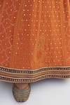 Nadima Saqib_Orange Blouse Silk Embroidery Dori V Lucknowi Quatrefoil Lehenga Set _at_Aza_Fashions