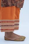 Buy_Nadima Saqib_Orange Dupion Placement Embroidery Abla Hem Pant _Online_at_Aza_Fashions
