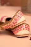 House Of Vian_Pink Nargis Embellished Juttis _Online_at_Aza_Fashions