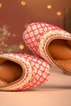 Buy_House Of Vian_Pink Nargis Embellished Juttis _Online_at_Aza_Fashions