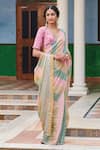 Buy_Dressfolk_Multi Color 100% Linen And Zari Woven Stripe Natkhat Pattern Saree  _Online_at_Aza_Fashions