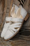 Coral Haze_Ivory Wazir Closed Toe Peshawari Sandals _Online_at_Aza_Fashions