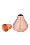 Consciousco_Gold Copper Textured Dervish Carafe With Glass_Online_at_Aza_Fashions