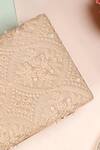 Buy Amyra Beige Embroidery, Pearls Oyster Clutch Buy_Amyra_Beige Embroidery, Pearls Oyster Clutch