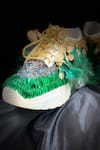 Chal Jooti_Multi Color Embellished The Peacock Cutdana Wedding Sneakers _Online_at_Aza_Fashions