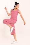 Pheeta_Pink Cotton Leheriya Round Pattern Top And Pant Set _Online_at_Aza_Fashions