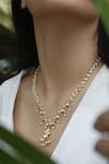 Do Taara_Gold Plated Pearl Kundan Necklace _Online_at_Aza_Fashions