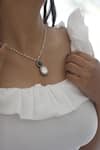 Buy_Do Taara_Silver Plated Polki Victorian Pendant Necklace _Online_at_Aza_Fashions