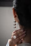 Do Taara_Grey Pearls Earrings _Online_at_Aza_Fashions