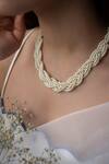 Buy_Do Taara_White Pearl Beaded Choker Necklace_Online_at_Aza_Fashions